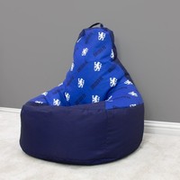 Chelsea Beanbag Chair Filled Indoors Outdoors Football Gaming Blue Bean Chair