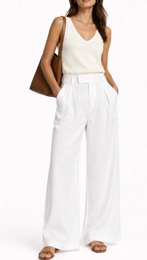 25+ Banana Republic Wide-Leg Linen Pants for Women for sale