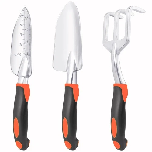 Garden Tools Set, 3 Pack Heavy Duty Gardening Tools Set Include Garden Shovel...
