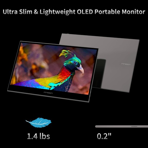 Portable Monitor 13.3" OLED Full HD 1080P 100% DCI-P3 1MS 100000:1 USB C Plug... - Picture 5 of 8