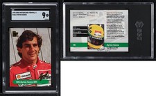 1992 Grid Motorcard Formula 1 Ayrton Senna #186 SGC 9 MINT HOF