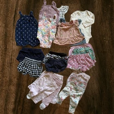 Lot Of 20 Baby Girl Clothes Mixed Brands Size 3 Months