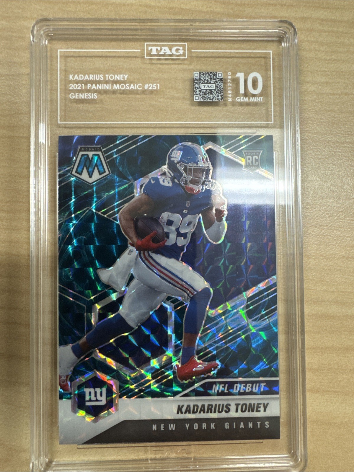 2021 Panini Mosaic - NFL Debut Kadarius Toney #251 Genesis Mosaic Prizm (RC)