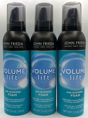 3PK John Frieda Volume Lift ~ Air Whipped Foam ~ 7.5 OZ EACH ~ NEW ~ READ