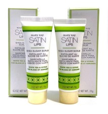 LOT OF 2 Mary Kay Satin Lips White Tea  Citrus Shea Sugar Scrub  Fast Ship