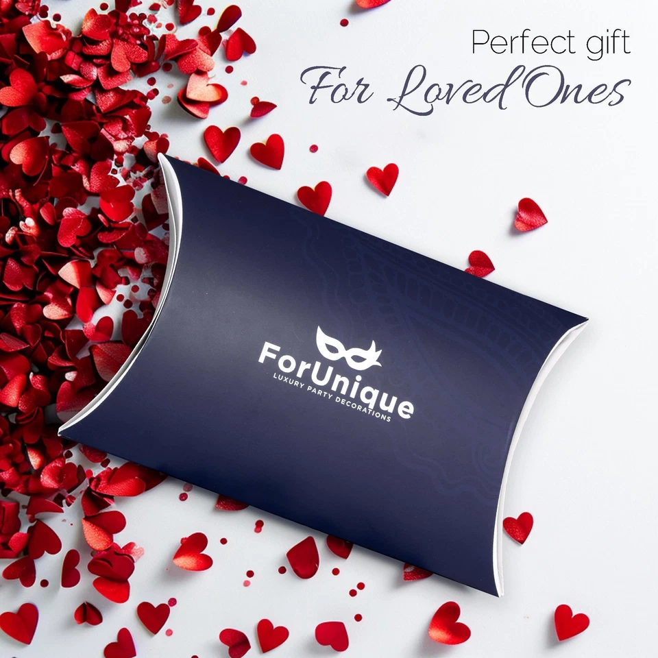 Masquerade Masks for Couples – 3 Pack Gold & Black Venetian Style Lace Mask f... - Image 4 of 4