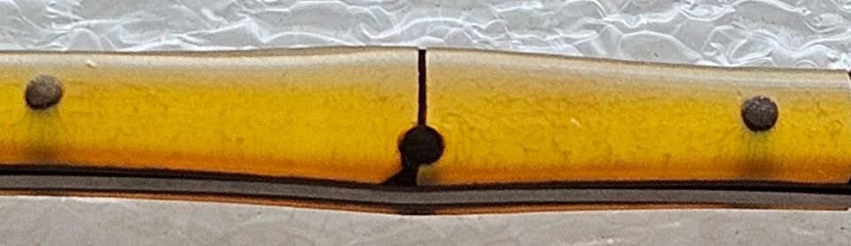 Navaja de Bolsillo Plegable ALAMO Mango Amarillo Dos Hojas Acero Inoxidable Japón Foto 4 de 4