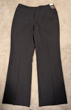 New York Company Wide Leg City Stretch Dress Pants Womens Size 10 Black NWT