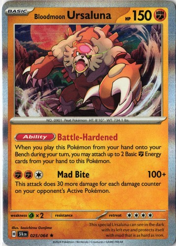 Bloodmoon Ursaluna 025/064 Shrouded Fable Holo Rare