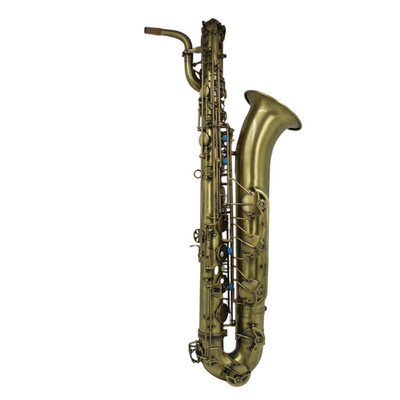 Eastern Music high grade antique bronze Baritone Saxophone with engravings
