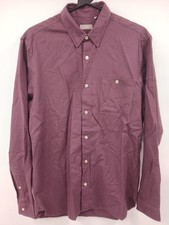 Jaeger Men's Purple 100 Cotton Shirt Size M Stylish Long Sleeve