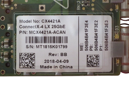 Mellanox ConnectX-4 Lx EN Dual Port SFP28 MCX4421A-ACAN 25Gb/s OCP Ethernet Card - Picture 6 of 6
