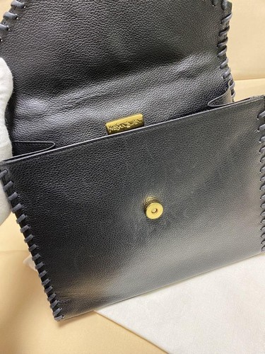 Saint Laurent Hand Bag Tote Purse Leather Black Authentic - Picture 13 of 24