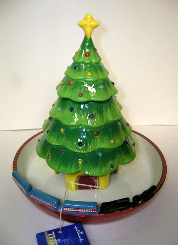 Hallmark Polar Express "I Believe" Weihnachtsbaum Keramik 8" Bonboniere Neu mit Etikett