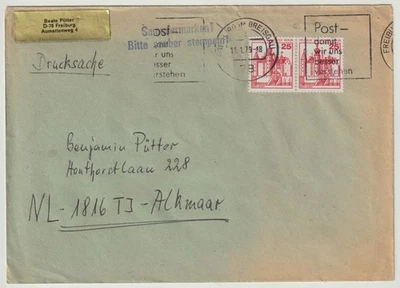 Berlin 1978 Michel Nr. 587/587 Waagerechtes Paar auf Brief. Burgen + Schlösser - Bild 1 von 3