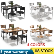 5 Piece Dining Table Set for 4 Home Dinette Table Kitchen Table and 4 Chairs