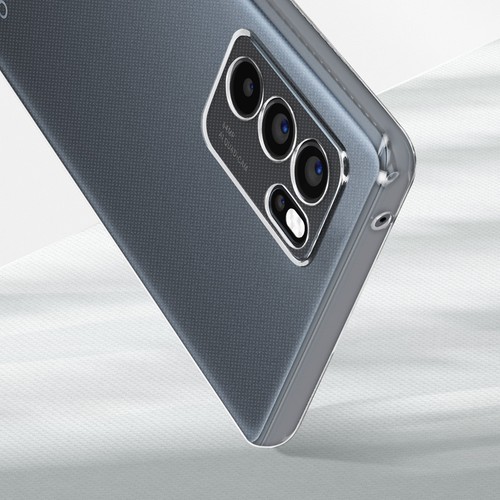 Cover Silicone Flessibile Oppo Reno 6 Pro + Vetro Temperato Bordo Nero - Imagen 3 de 6