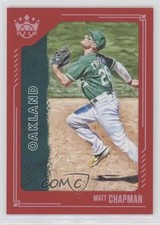 2021 Panini Diamond Kings Short Print Red Framed Matt Chapman #163 no9