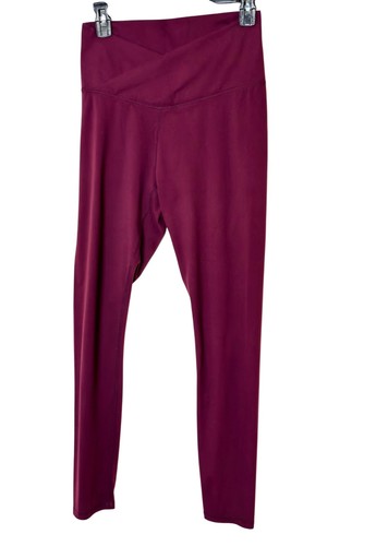 Paragon Leggings L High-Waisted Burgundy Stretchy Yoga Comfy Training Running