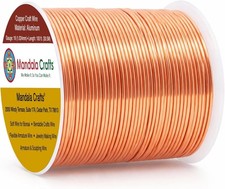 Durable 18 Gauge Copper Craft Wire Perfect for DIY Jewelry Yard Art Projects