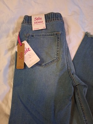 Justice Young Girls Jegging, Denim Pants; Size;14, With Drawstring, #11