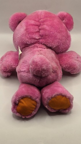 Original Nosy Bear Playskool Pink Orange Plush Stuffed Animal Works 1987 11" VTG - Picture 5 of 6