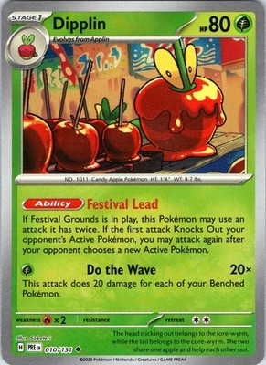 Dipplin (Poke Ball Pattern) 010/131 Holo Prismatic Evolutions Pokemon Holo NM