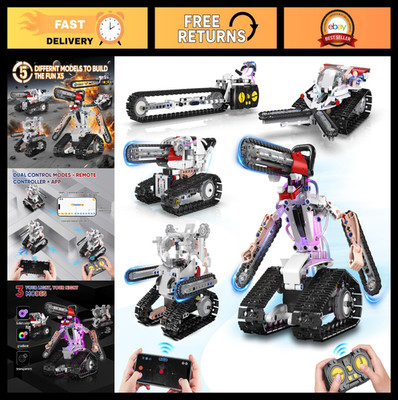 STEM RC Robot Building Kit 5 in 1 - 419 Pcs Erector Set, DIY Remote Control Toy