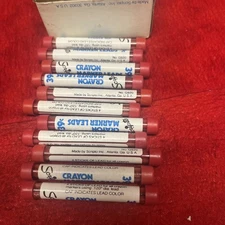 VINTAGE SCRIPTO NO. G920 RED CRAYON MARKER LEADS 11 PCS - NEW  (p2)