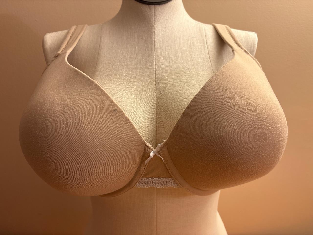 Cacique Lightly Lined Full Coverage Bra Underwire Plus Size 40 DDD Nude