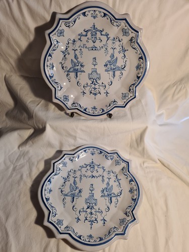 ❤️ ANTICHI PIATTI POLILOBATI GIACINTO ROSSETTI MAIOLICA VINOVO LODI 1800 1900 - Imagen 4 de 21