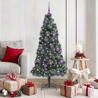 KüNstlicher Vorbeleuchteter Weihnachtsbaum Mit Ball-Set 150 Cm