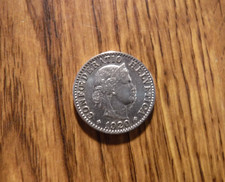 SWITZERLAND 20 RAPPEN 1920 COIN (T757)