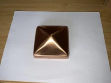 Copper Pyramid Fence Post Cap Fits 4x4 Post 3/4” Lip Includes 2 Copper Nails