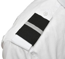 Pilot Epaulets - Black and Silver 1 stripe