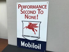 Mobil Oil  vintage advertising sign gasoline racing large Mobiloil