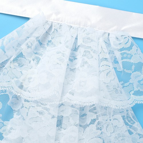 Victorian Renaissance Detachable Ruffled Lace Jabot Neck Fake Collar w/Button - Picture 13 of 27