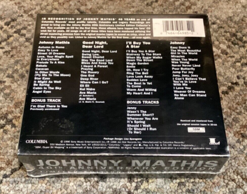 Johnny Mathis - 40th Anniversary Edition (1996) 4xCD Box Set C4K 64985 Sealed - Picture 2 of 4