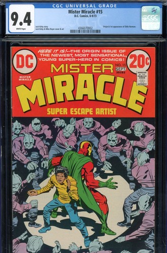 Mister Miracle #15 CGC 9.4 -origin & 1st appearance of Shilo Norman- Kirby c/s/a