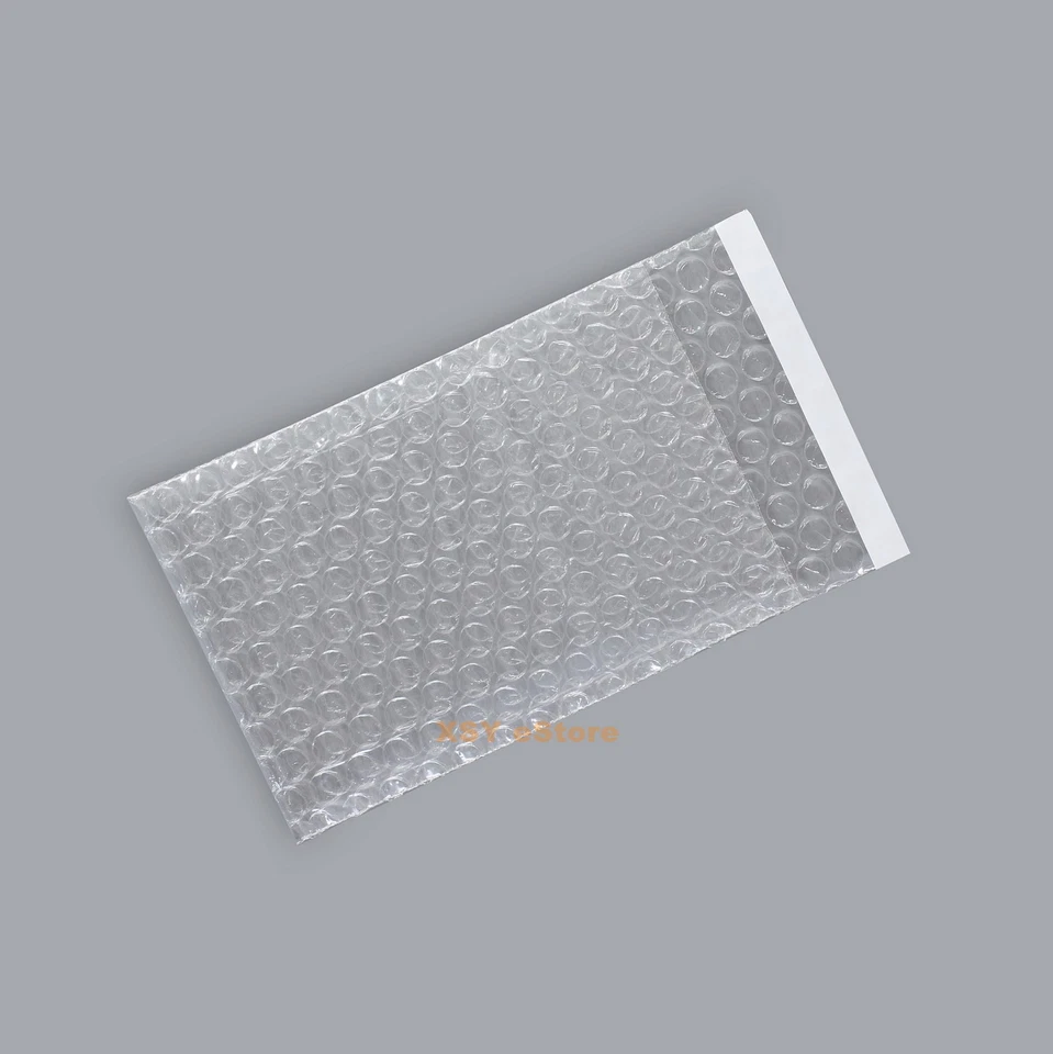 60 Clear Bubble Bags 2.5 x 3 Inch_65 x 80+20mm Small Size Plastic Packing Pouch - Image 2 of 4