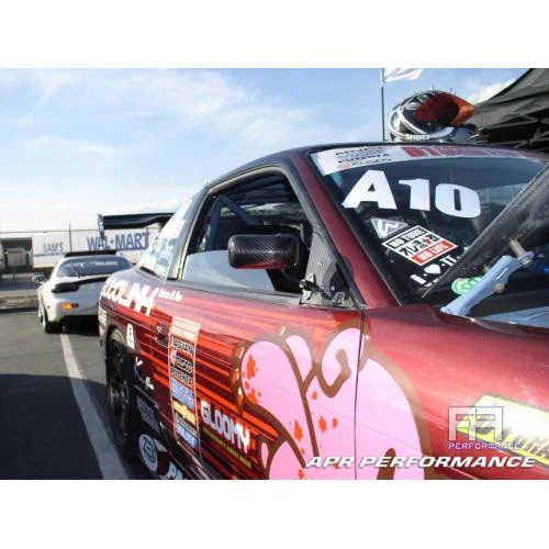 Espejo retrovisor lateral universal de fibra de carbono APR Formula GT3 *Par* - lente gran angular de 5,5" Foto 4 de 4