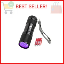 Lighting EVER Black Light Flashlight, Small UV Lights 395nm, Portable Ultraviole