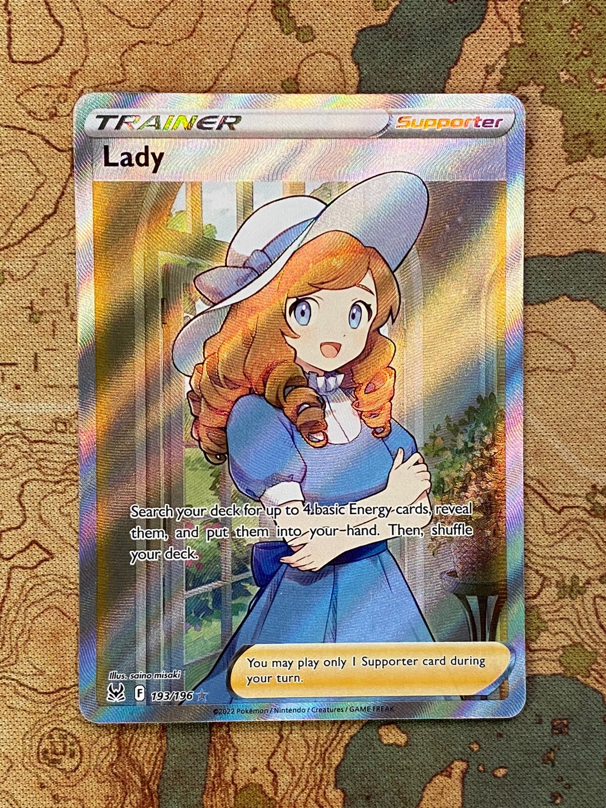 Pokemon Card TCG - Lady 193/196 Full Art Trainer Lost Origin Near Mint