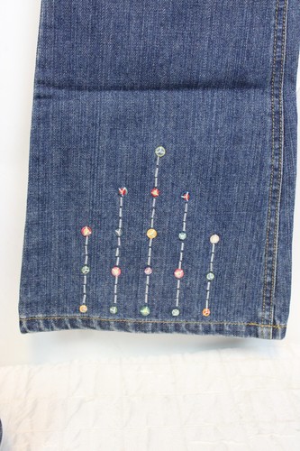 2005 Gymboree Sugar & Spice Beaded Hem Jeans sz 9 12 NWT Holiday Winter Pockets - Picture 5 of 26