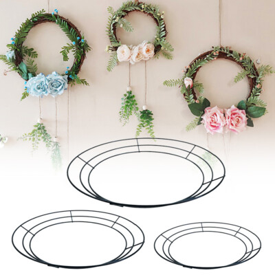 Diy Wreath Round Metal Wreath Ring Metal Wire Wreath Frame Ring