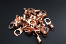 4 GAUGE COPPER 1/2 RING 100 PK CRIMP TERMINAL CONNECTOR AWG BATTERY LUG CUR412