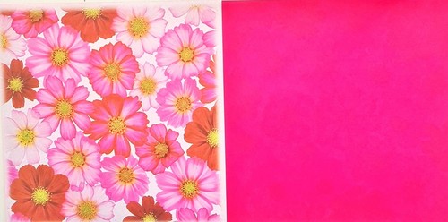 The dual side Flower Patterns Origami Paper | 15cm x 15cm | 12 Sheets - Picture 3 of 7