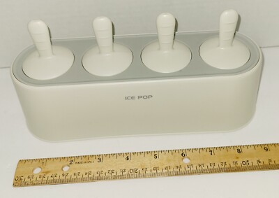 Ice Pop Mold 4 Silicone Sleeves w Plastic Base Ice Cream Popsicle Mold ...