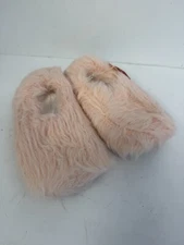 VERLOOP Knit RIB Fur Loungers Pink Womens M/L 10"L NEW Warm Comfortable