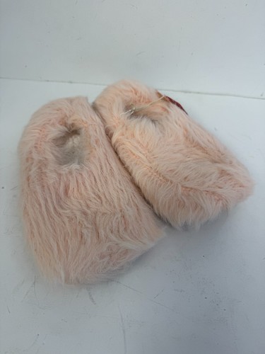 VERLOOP Knit RIB Fur Loungers Pink Womens M/L 10"L NEW Warm Comfortable